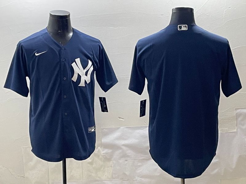 Men New York Yankees Blank Black Game 2025 Nike MLB Jersey style 1